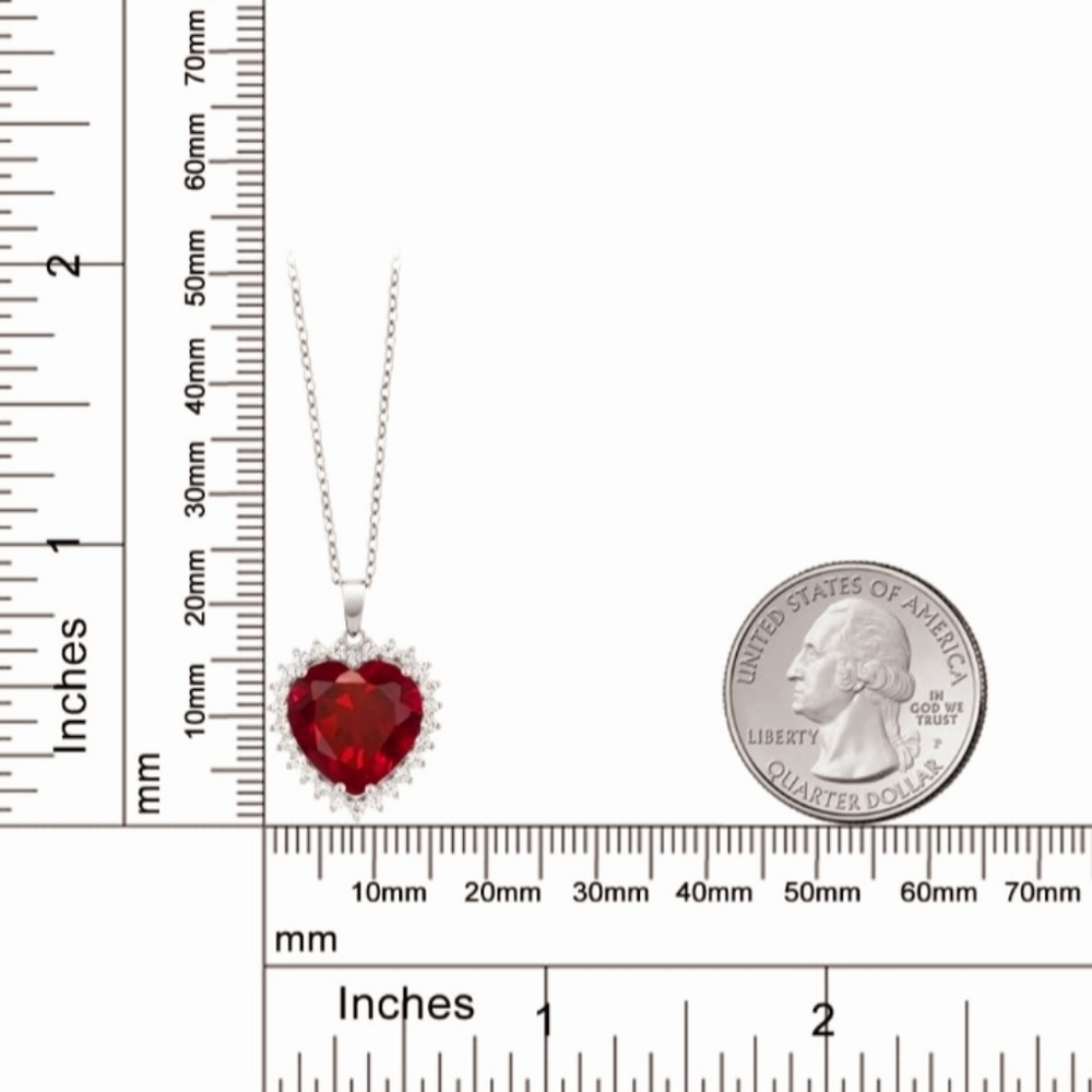 Heart Ruby Necklace - image 8